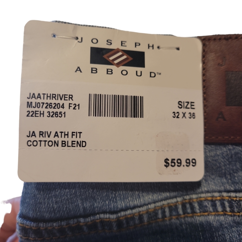 NWT Joseph Abboud Athletic Fit Jeans 32 x 36 - Picture 9 of 10